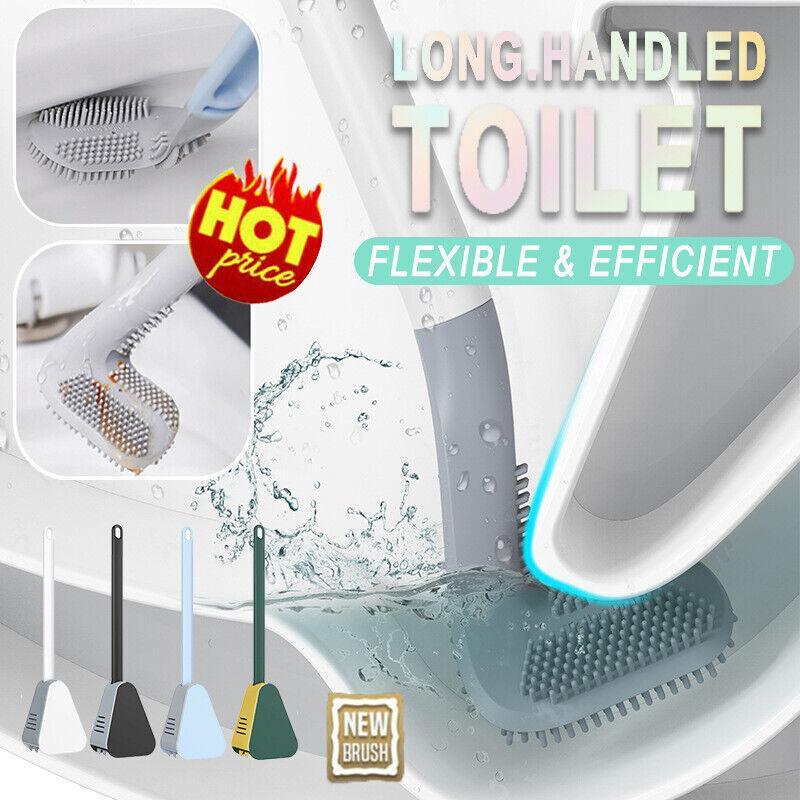 Premium Golf Head Silicone Toilet Brush – White