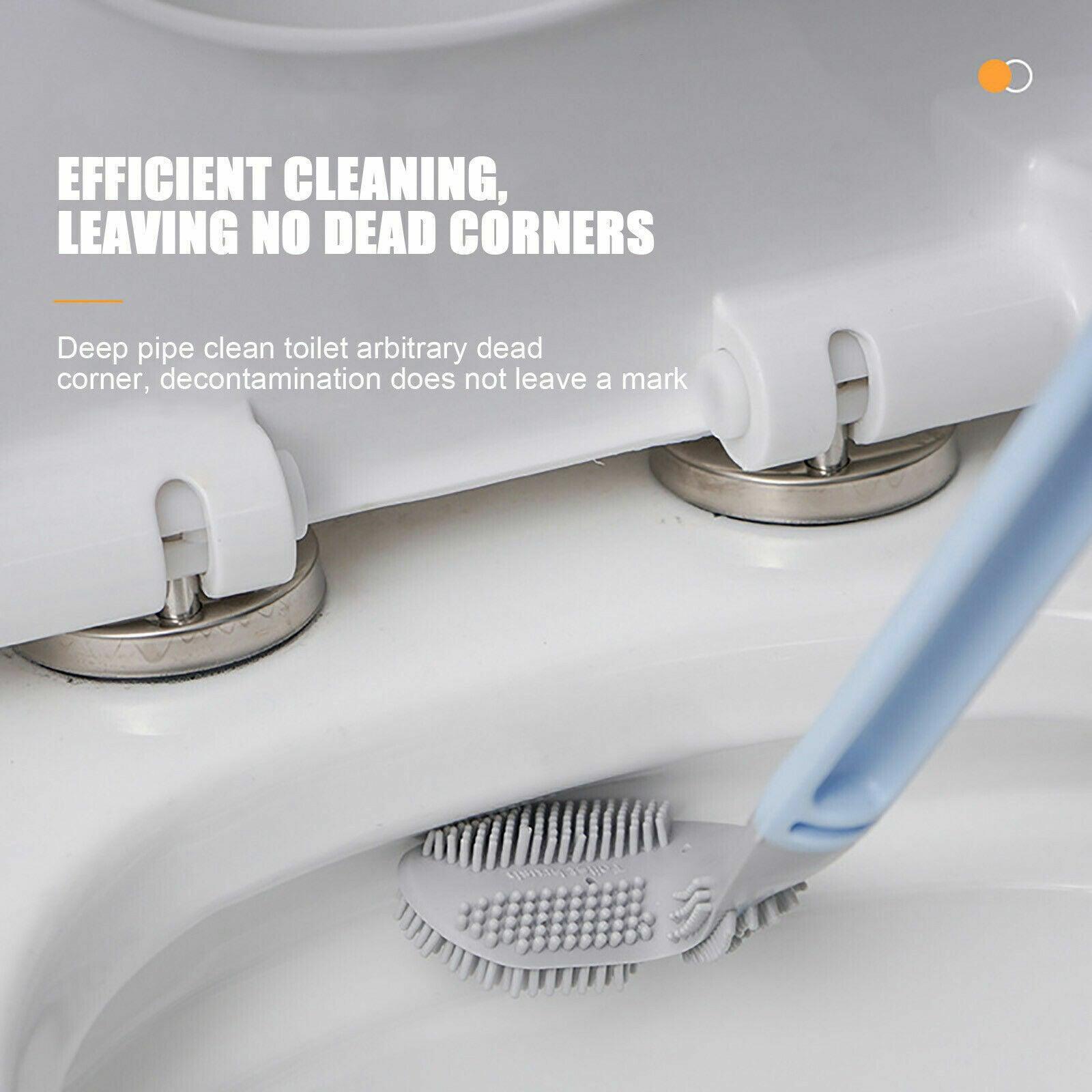 Premium Golf Head Silicone Toilet Brush – White