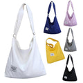 Premium Pink Women's Large Canvas Hobo Tote Handbag