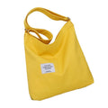Premium Yellow Women's Large Canvas Hobo Tote Handbag