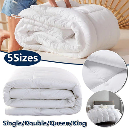 Luxury Hotel Quilt Core – Soft Microfiber Down Alternative Comforter for All Seasons - 210x210cm-Cotton