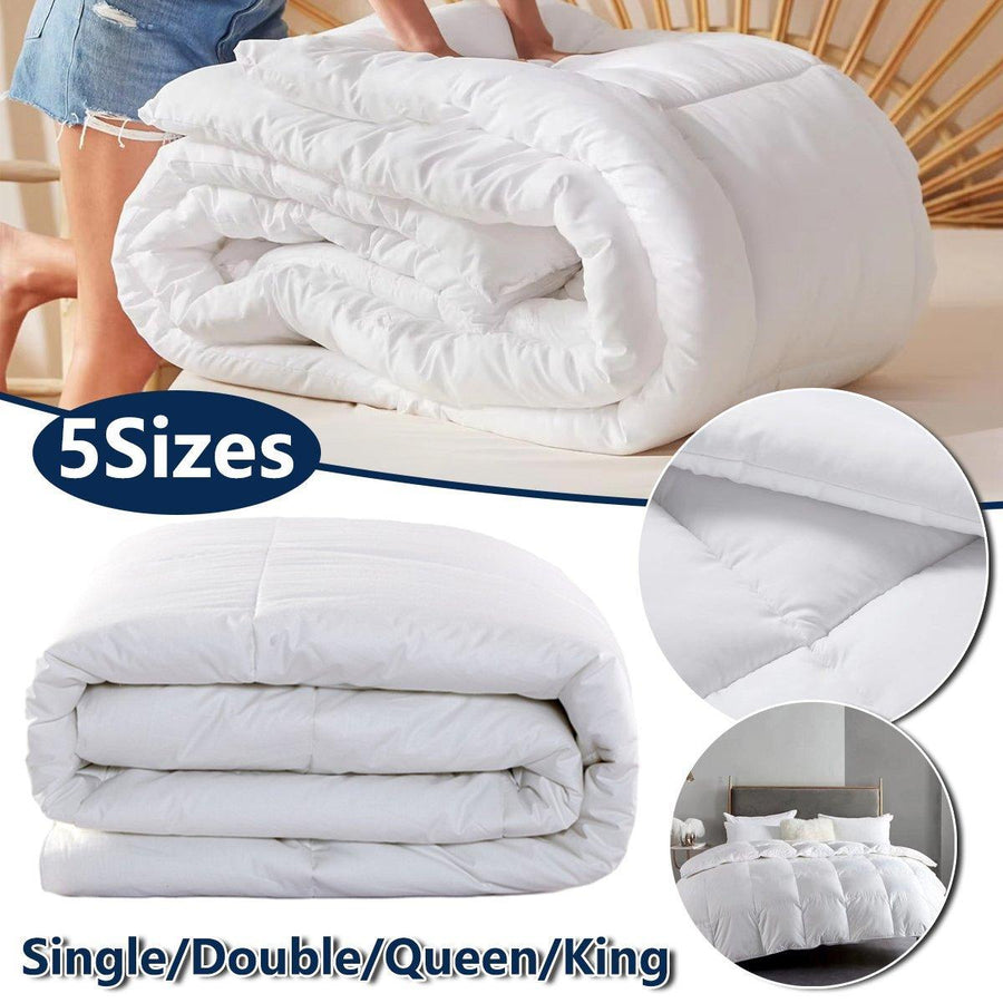 Luxury Hotel Quilt Core - Soft Microfiber Down Alternative Comforter - 245x210cm - Brushed - SuperSaverAU - view 1