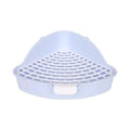 Premium Rabbit Litter Box with Hygienic Grid - Blue