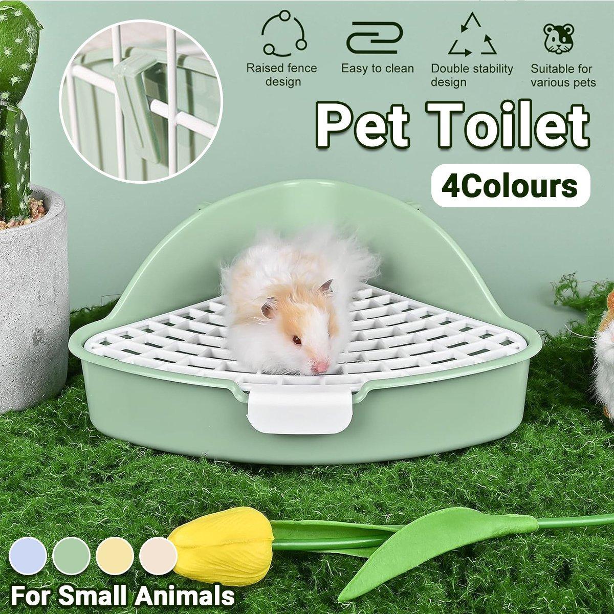 Premium Rabbit Litter Box with Hygienic Grid - Blue