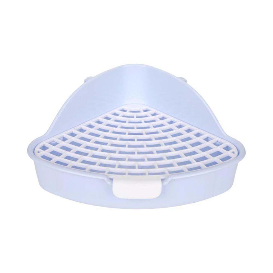 Premium Rabbit Litter Box with Hygienic Grid - Blue