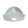 Premium Rabbit Litter Box with Hygienic Grid - Green