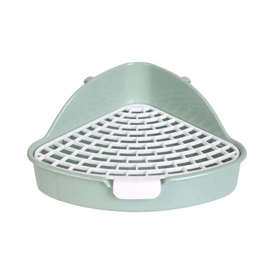 Premium Rabbit Litter Box with Hygienic Grid - Green