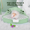 Premium Rabbit Litter Box with Hygienic Grid - Green