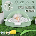 Premium Rabbit Litter Box with Hygienic Grid - Yellow