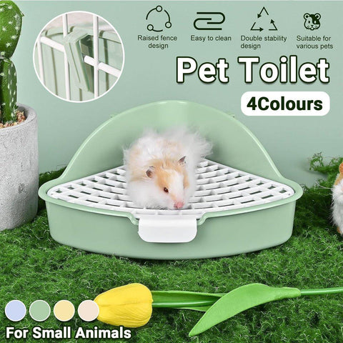 Premium Rabbit Litter Box with Hygienic Grid - Yellow