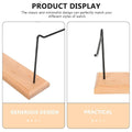 Premium White Iron Jewellery Display Rack with Wooden Base