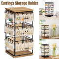 Iron Desktop Earrings Display Organizer Jewellery Stand Holder for Home Storage - Black - SuperSaverAU - view 1