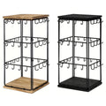 Iron Desktop Earrings Display Organizer Jewellery Stand Holder for Home Storage - Black - SuperSaverAU - view 2