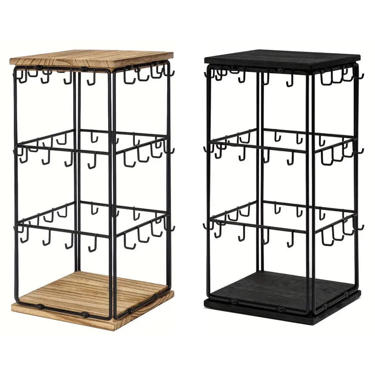 Iron Desktop Earrings Display Organizer Jewellery Stand Holder for Home Storage - Black - SuperSaverAU - view 2