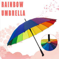 Premium Large Rainbow Umbrella – 94cm with 16 Steel Ribs
