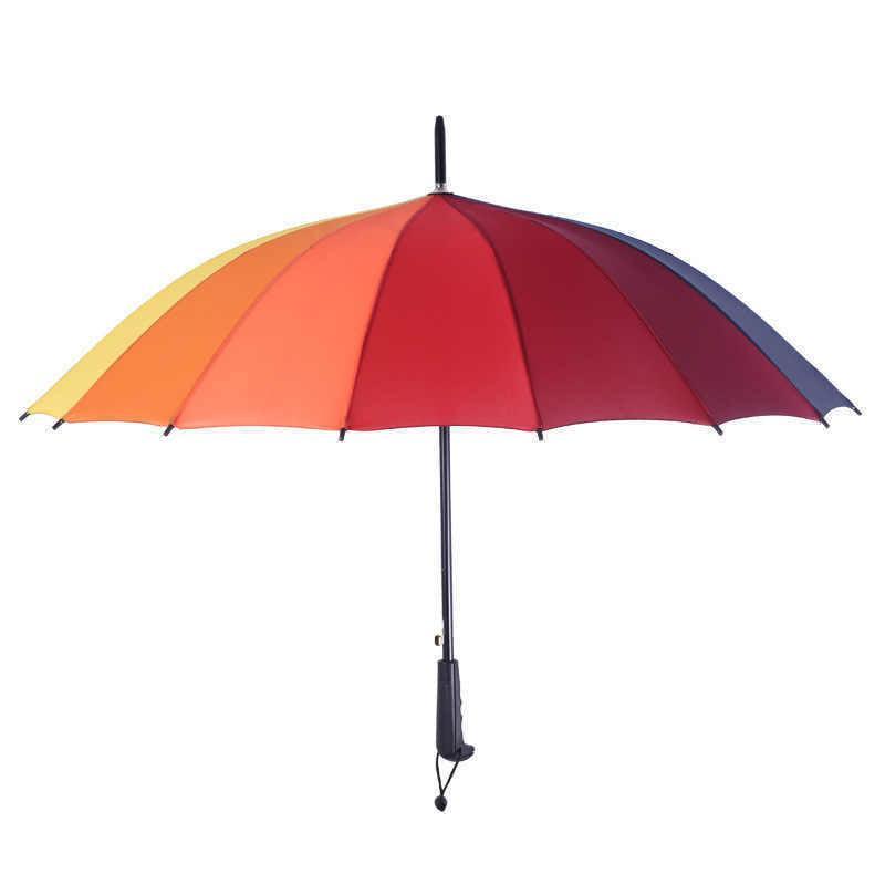 Premium Large Rainbow Umbrella – 94cm with 16 Steel Ribs