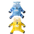 Waterproof Dog Raincoat Full Coverage with Hood & Reflective Stripes - Blue - M - SuperSaverAU - view 2