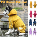 Premium Orange Waterproof Dog Raincoat with Hood & Reflective Strips - M