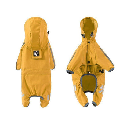 Waterproof Four Corner Pet Raincoats In Large Medium And Small Sizes Are Suitable For Dogs - Orange - XXL
