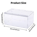 Premium Clear Acrylic Reptile Terrarium with Slide Lid - 30 x 20 x 15cm