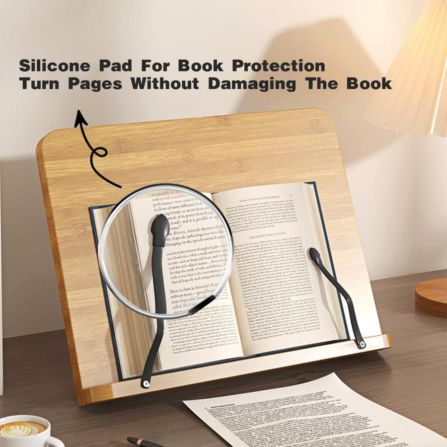 Premium Small Wooden Adjustable Reading Stand Book Holder Desk Bracket