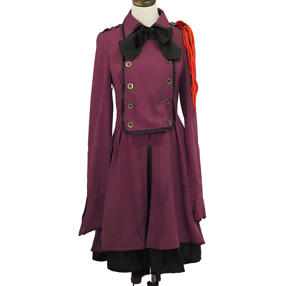 Gothic Renaissance Dress Ruffled Long Sleeve Medieval Cosplay Steampunk Gown - L - SuperSaverAU - view 1