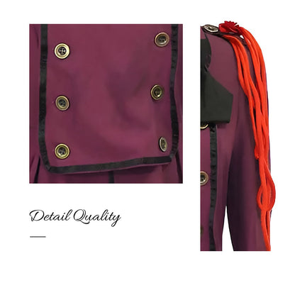 Gothic Renaissance Dress Ruffled Long Sleeve Medieval Cosplay Steampunk Gown - L