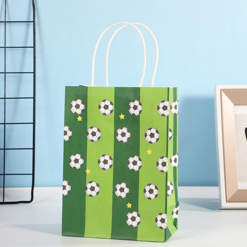 30PCS Fashion Ball Kraft Paper Gift Bag Festivals gift tote bag Party Favor Bag - Red-Tennis-Ball-30pcs - SuperSaverAU - view 4