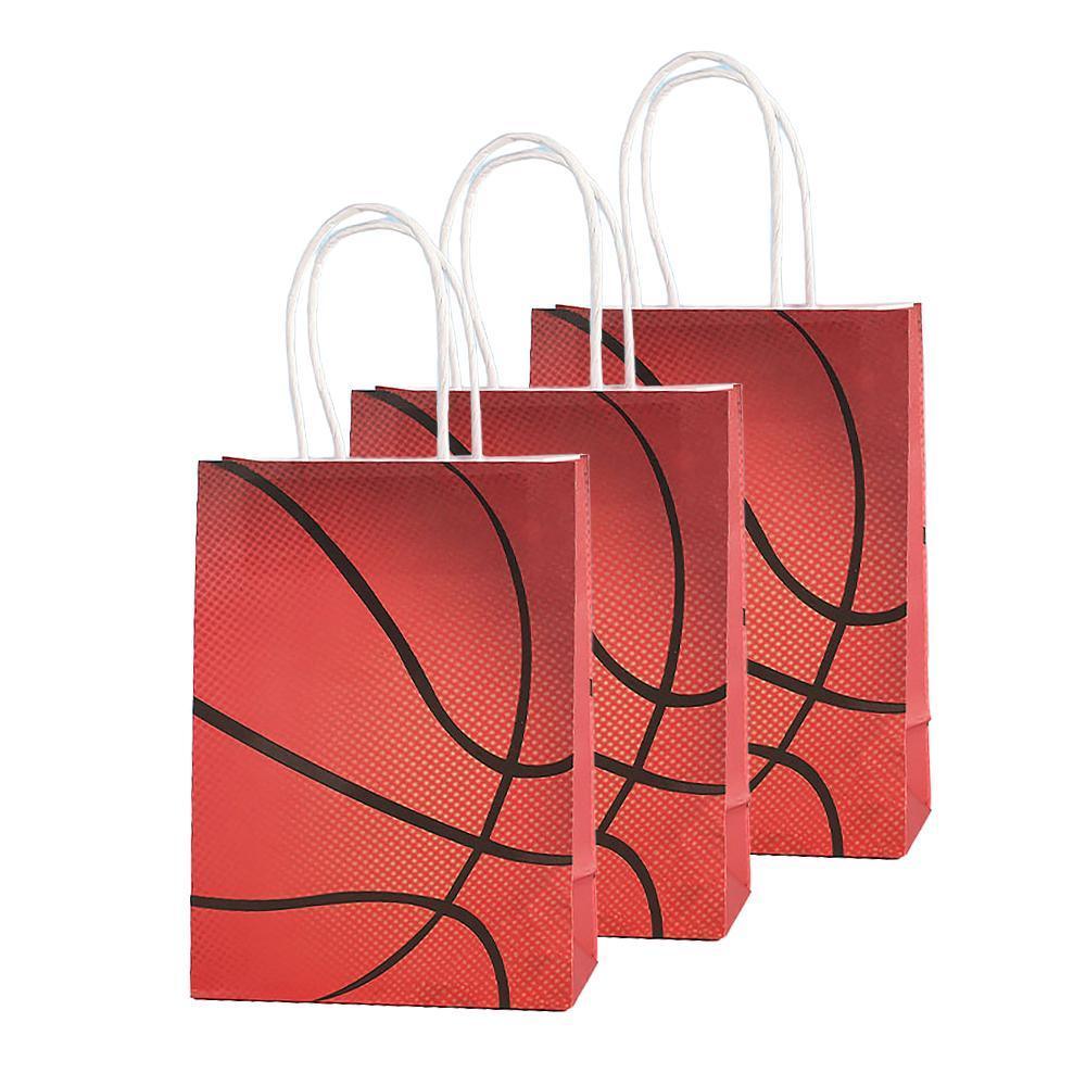 30PCS Fashion Ball Kraft Paper Gift Bag Festivals gift tote bag Party Favor Bag - Red-Tennis-Ball-30pcs - SuperSaverAU - view 5