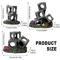 Premium Fish Tank Shrimp Shelter Stone Cave - 3 Squares
