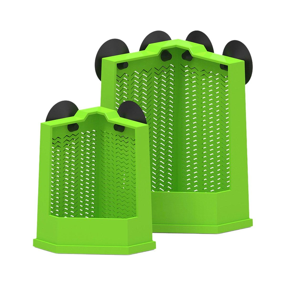 Premium Reptile Hunting Dish with Suction Cups - Green L