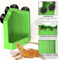 Premium Reptile Hunting Dish with Suction Cups - Green L