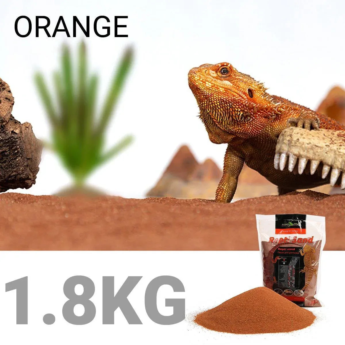 Premium Calcium-Rich Reptile Sand - Orange 1.8kg