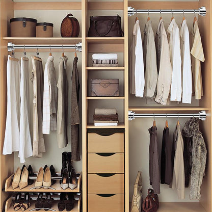 Stainless Steel Adjustable Tension Rod 50-160cm, Easy Install, No Drilling