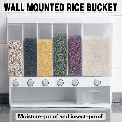 Wall-Mounted Automatic Rice Dispenser with Sealed Storage