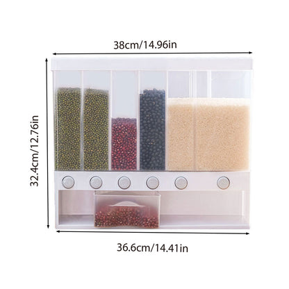 Wall-Mounted Automatic Rice Dispenser with Sealed Storage