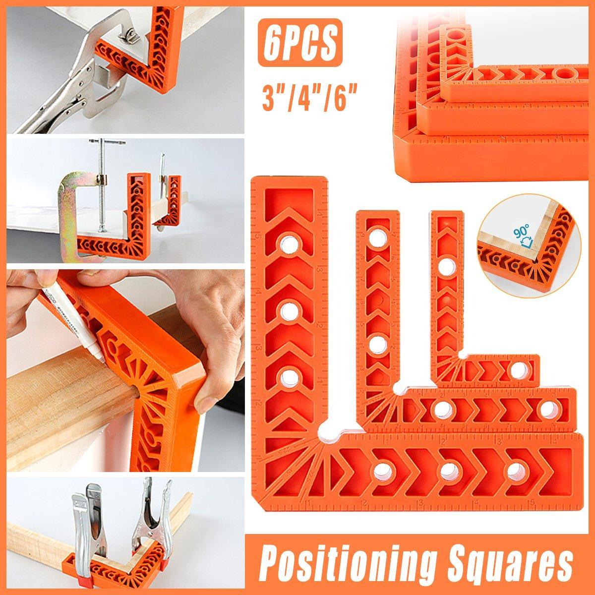 Premium 6 Piece Right Angle Woodworking Clamp Set