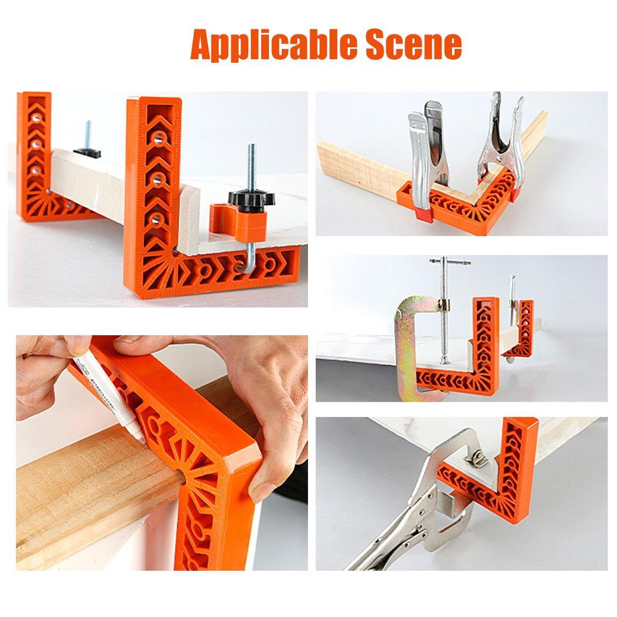 Premium 6 Piece Right Angle Woodworking Clamp Set