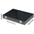 Black Jewelry Box with Lid, Dustproof, Holds 100 Rings, 13.77" x 9.4" x 2" - SuperSaverAU - view 2