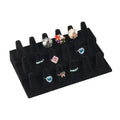Premium Three Layer Flocked Ring Display Stand 18 Slots