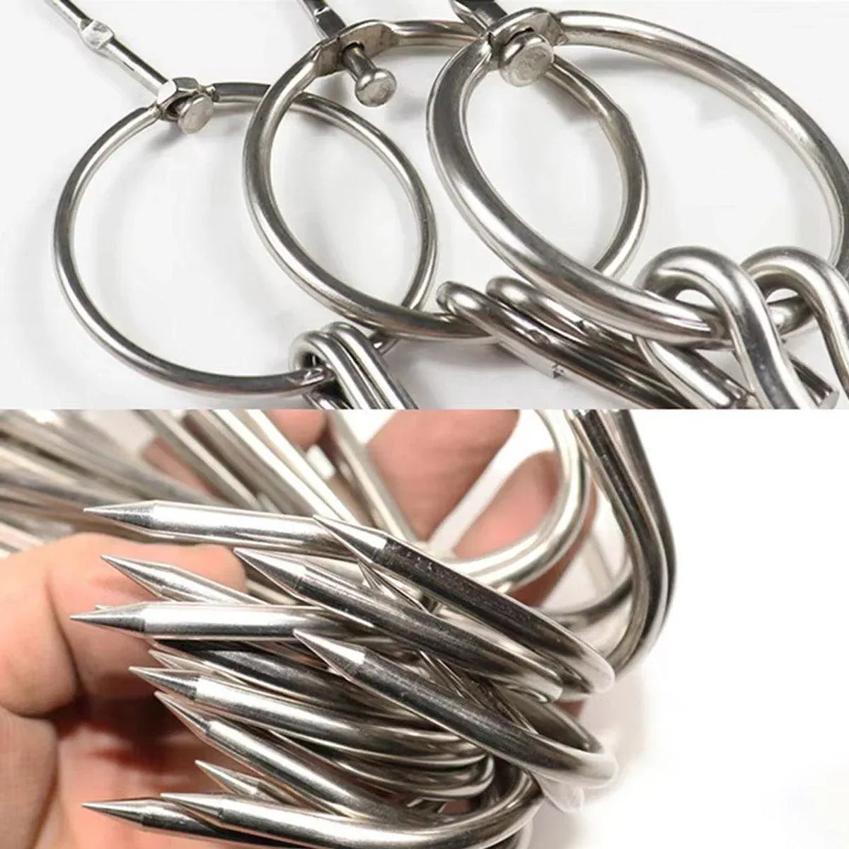 Premium Stainless Steel Double Roast Duck Hooks – 10 Pack