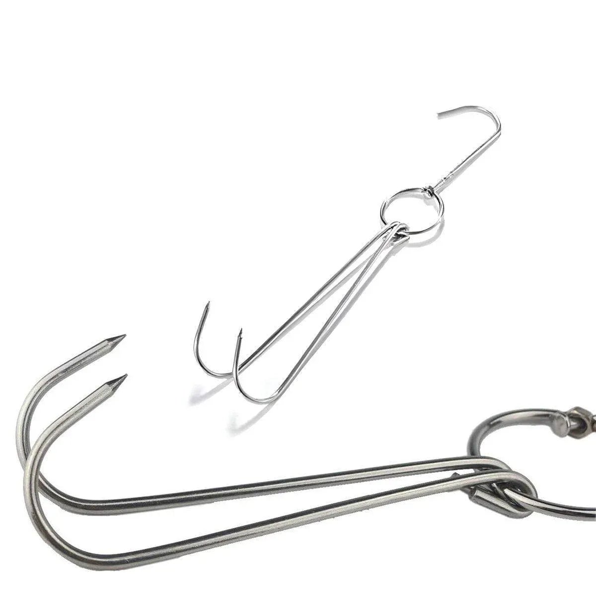 Premium Stainless Steel Double Roast Duck Hooks – 10 Pack