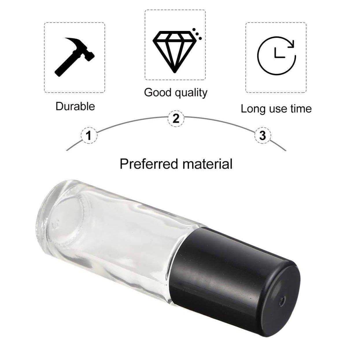 16x 30ml Clear Glass Roller Bottles - Durable, Leak-Proof, Precision Application - SuperSaverAU - view 5