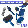 Premium 8 Piece Paint Roller Brush & Edger Set with Extension Tubes