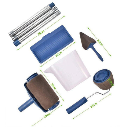 Pro Paint Roller Brush Set - 8Pcs Wall Painting Tools