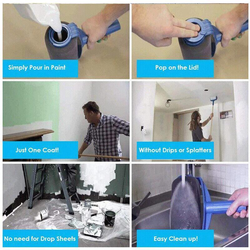 Pro Paint Roller Brush Set - 8Pcs Wall Painting Tools