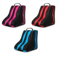 Premium Nylon Ice Skate Carry Bag with Mesh Panel & Shoulder Strap - Red