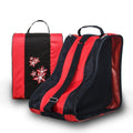 Premium Nylon Ice Skate Carry Bag with Mesh Panel & Shoulder Strap - Red