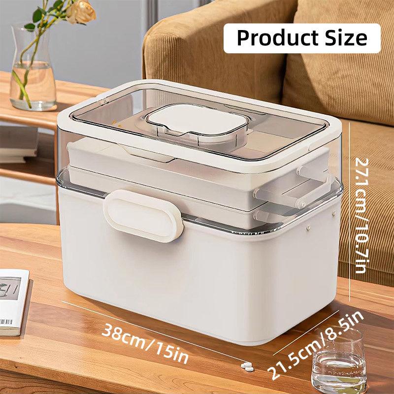 3 Layer Medicine Storage Box by Premium - Family First Aid Organizer