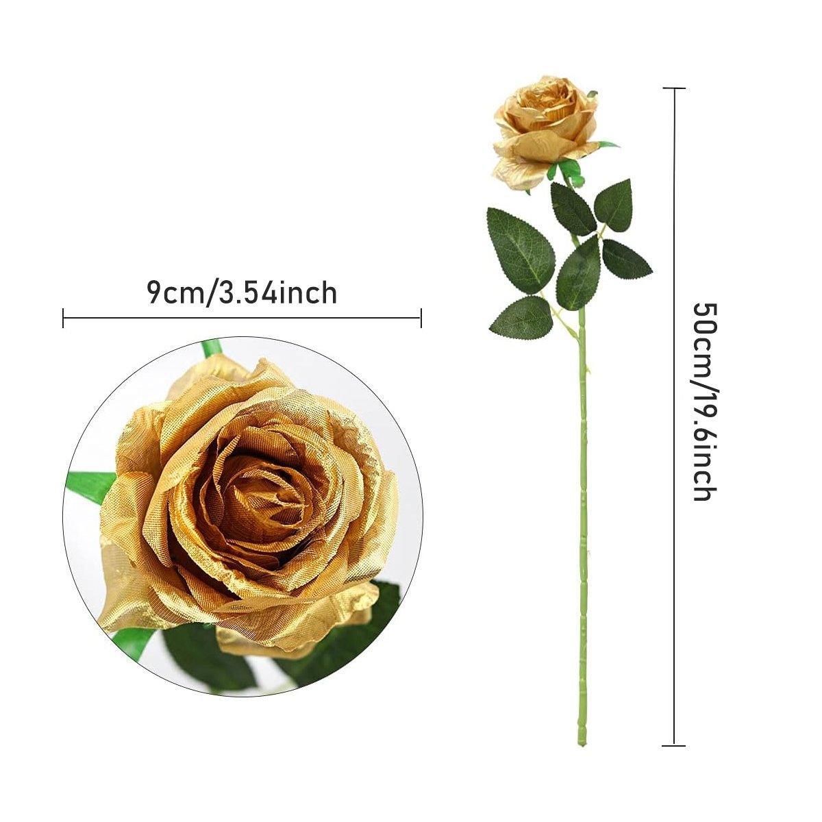 10pcs Artificial Silk Simulation Rose Flowers - Wedding Party Home Decorations - Black - SuperSaverAU - view 2